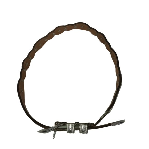 Tony Lama Belt, Brown Leather Western Belt Silver Tone Hardware Size 30 in Waist - Picture 4 of 13